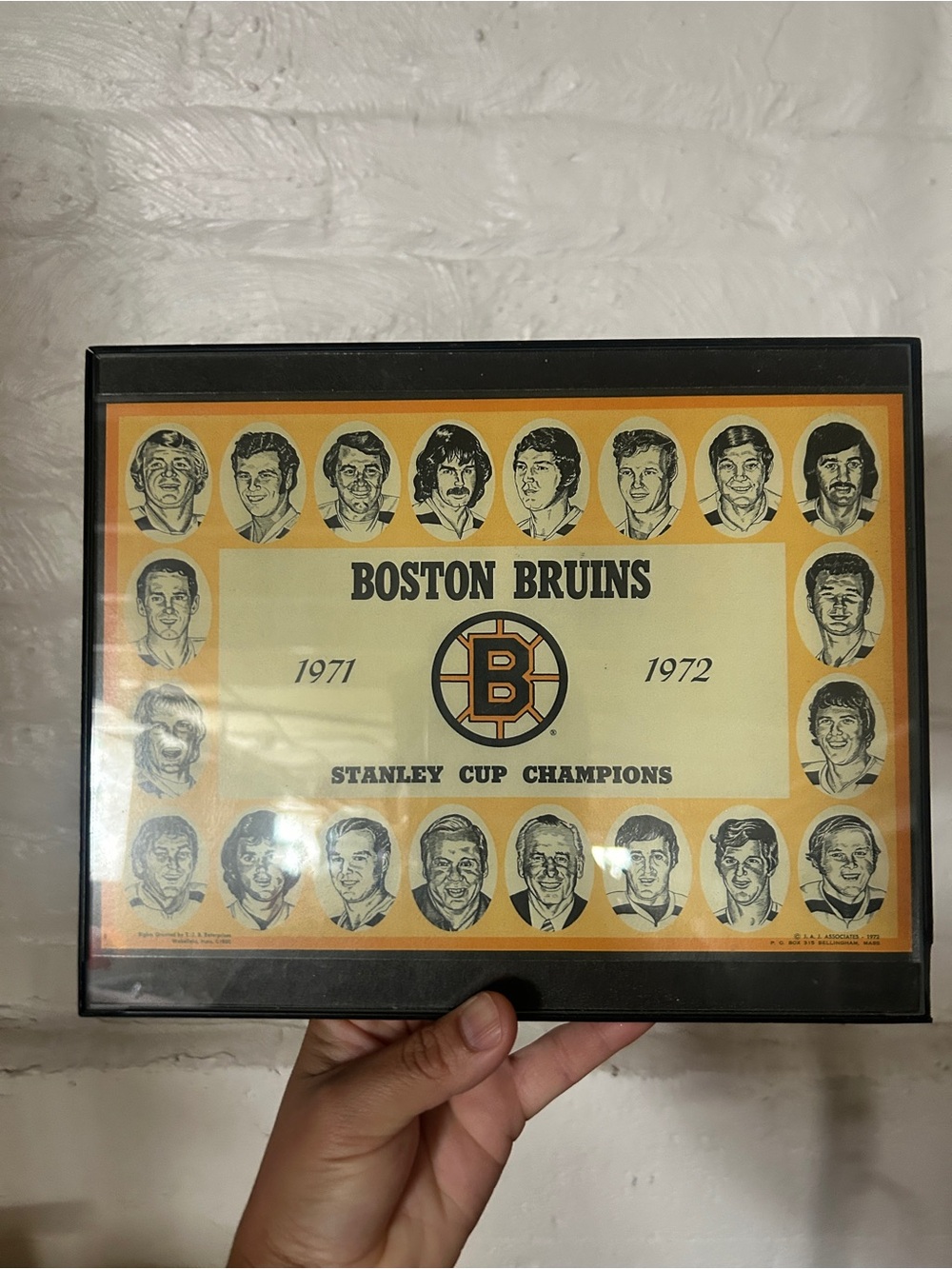 1971-1972 Stanley Cup Champions Framed Print